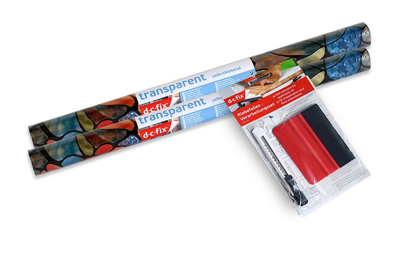 d-c-fix 346-0647 -2PKA Self-Adhesive Privacy Glass Window Film, Spring Chapel/Tulia, 17" x 78" Roll, 2-Pack with Applicator - Image 2